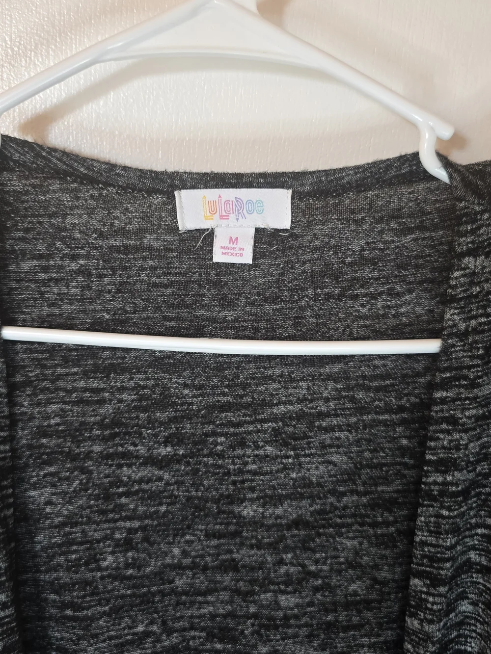 LuLaRoe Long Open-Front "Sarah" Duster Cardigan - Charcoal Heather - Picture 3 of 6